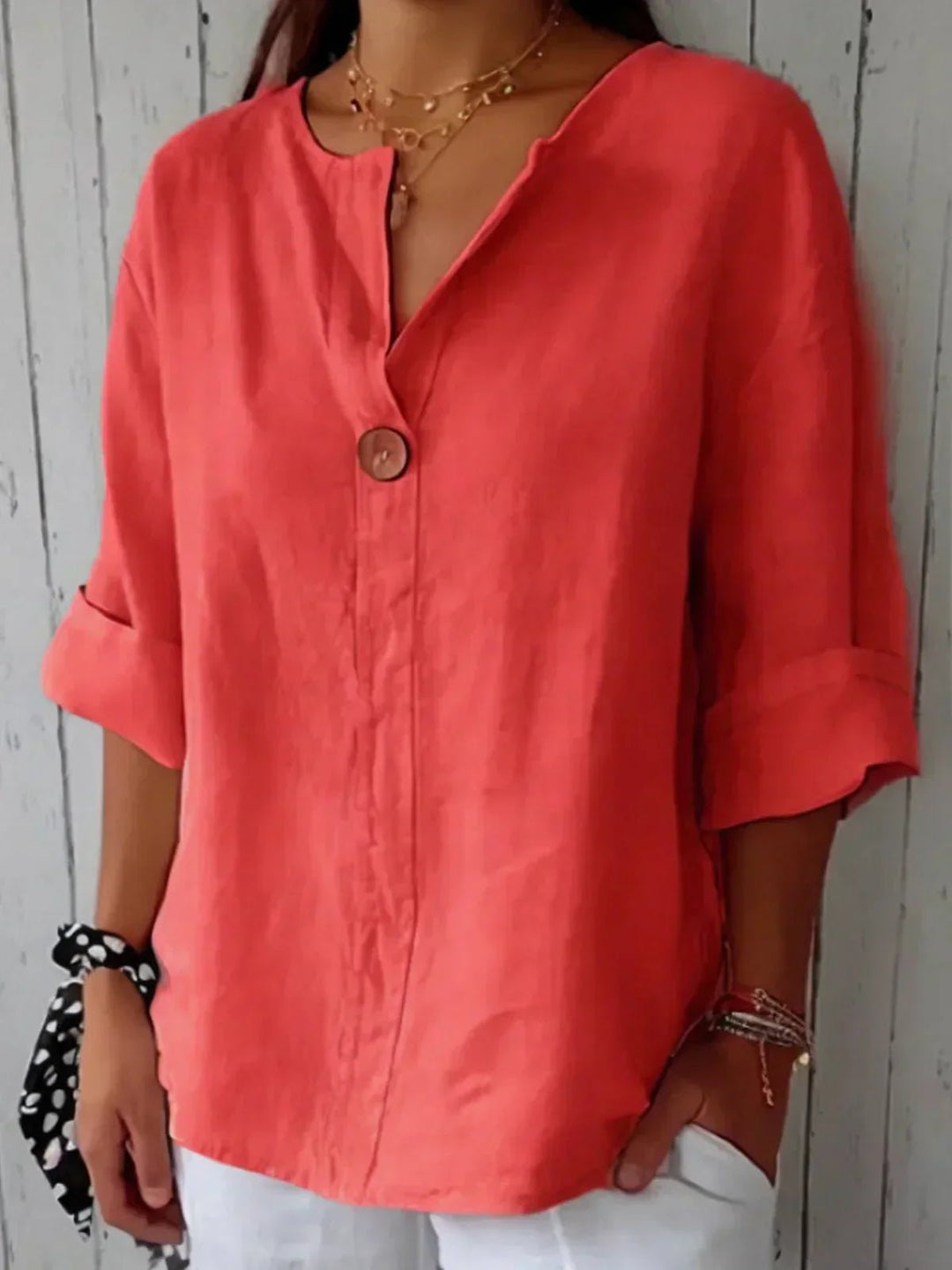 Zamma™ | Relaxed V-Neck Top